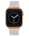 Anne Klein Mesh Fashion Band for Apple Watch Secure Adjustable Apple Watch Replacement Band Fits Most Wrists 384041mm Silver