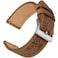 Deeplus Retro Embossed Leather Watch Bands Compatible with Samsung Galaxy Watch 654 4440454642mm Genius Leather Watch Band for Women Men Retro Brown