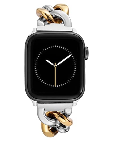 Anne Klein Fashion Chain Bracelet for Apple Watch Secure Adjustable Apple Watch Replacement Band Fits Most Wrists