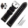 Niziruoup 22mm Vintage Top Grain Leather Watch Bands for Men Compatible with Panerai Black