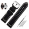 Niziruoup 22mm Vintage Top Grain Leather Watch Bands for Men Compatible with Panerai Black