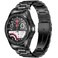 SUPLINK Stainless Steel Case and Bands Compatible with Google Pixel Watch 3 45mm Band for Men Rugged Metal Protective Case Adjustable Replacement Strap for Pixel Watch 3 45mm 2024 Black