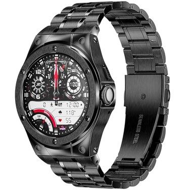 SUPLINK Stainless Steel Case and Bands Compatible with Google Pixel Watch 3 45mm Band for Men Rugged Metal Protective Case Adjustable Replacement Strap for Pixel Watch 3 45mm 2024 Black