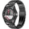 SUPLINK Stainless Steel Case and Bands Compatible with Google Pixel Watch 3 45mm Band for Men Rugged Metal Protective Case Adjustable Replacement Strap for Pixel Watch 3 45mm 2024 Black