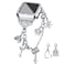 JOYOZY Band Compatible with Apple Watch 38mm 40mm 41mm 42mm 44mm 45mm 46mm Bling Strap with Glitter Case Builtin Screen Protector Interchangeable Charms Dressy Bracelet for Women Silver 45mm
