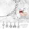 JOYOZY Band Compatible with Apple Watch 38mm 40mm 41mm 42mm 44mm 45mm 46mm Bling Strap with Glitter Case Builtin Screen Protector Interchangeable Charms Dressy Bracelet for Women Silver 45mm
