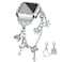 JOYOZY Band Compatible with Apple Watch 38mm 40mm 41mm 42mm 44mm 45mm 46mm Bling Strap with Glitter Case Builtin Screen Protector Interchangeable Charms Dressy Bracelet for Women Silver 45mm