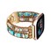 Wingoden Bracelet Bands Compatible with Fitbit Versa 43Sense 2Sense Band for Women Leather Beaded Watch Strap Natural Stone Wrap Boho Watch Band for Fitbit Versa 4 Band Replacement Blue Beads