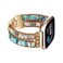 Wingoden Bracelet Bands Compatible with Fitbit Versa 43Sense 2Sense Band for Women Leather Beaded Watch Strap Natural Stone Wrap Boho Watch Band for Fitbit Versa 4 Band Replacement Blue Beads