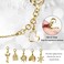 JOYOZY Band Compatible with Apple Watch 38mm 40mm 41mm 42mm 44mm 45mm 46mm Bling Strap with Glitter Case Builtin Screen Protector Interchangeable Charms Dressy Bracelet for Women Gold 44mm