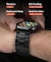 FiNESTONE Titanium Band Compatible with Apple Watch Ultra 21 49mm Series 10 46mm Rugged Metal Strap Designed for Men Durable Adjustable Strap for Big Wrists Folding ClaspBlack