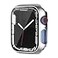 HANKN Hard 40mm Plated Case for Apple Watch Series 6 5 4 SE 40mm Tempered Glass Screen Protector Case Full Coverage Ultrathin Shockproof Bumper Iwatch Cover 40 mm Silver