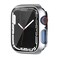 HANKN Hard 40mm Plated Case for Apple Watch Series 6 5 4 SE 40mm Tempered Glass Screen Protector Case Full Coverage Ultrathin Shockproof Bumper Iwatch Cover 40 mm Silver