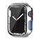 HANKN Hard 40mm Plated Case for Apple Watch Series 6 5 4 SE 40mm Tempered Glass Screen Protector Case Full Coverage Ultrathin Shockproof Bumper Iwatch Cover 40 mm Silver