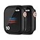 HANKN 2 Pack Hard PC Case for Apple Watch Series 6 5 4 SE 44mm Tempered Glass Screen Protector Case Full Coverage Thin Shell Iwatch Bumper Cover Matte Black 44mm