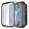 Misxi 2 Pack PC Case with Tempered Glass Screen Protector Compatible with Apple Watch Series 9 2023 Series 8 Series 7 45mm UltraThin Scratch Resistant Cover for iWatch 1 Black1 Transparent