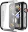 Misxi 2 Pack Hard PC Case with Tempered Glass Screen Protector Compatible with Apple Watch SE 3 2025 SE 2 SE Series 6 Series 5 Series 4 44mm Scratch Resistant Overall Protective Cover for iWatch Clear