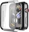 Misxi 2 Pack Hard PC Case with Tempered Glass Screen Protector Compatible with Apple Watch SE 3 2025 SE 2 SE Series 6 Series 5 Series 4 44mm Scratch Resistant Overall Protective Cover for iWatch Clear
