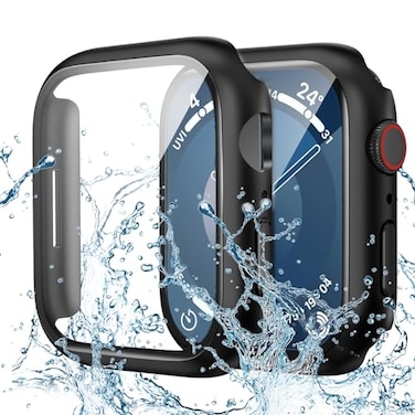 Goton Waterproof Screen Protector Case Compatible for Apple Watch Series 987 41mm Hard Bumper with Tempered Glass for iWatch Cover 41 mm