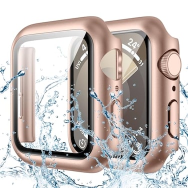 Goton Waterproof Screen Protector Case Compatible for Apple Watch Series 987 41mm Hard Bumper with Tempered Glass for iWatch Cover 41 mm