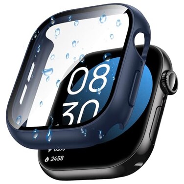 Goton Waterproof Case Compatible for Apple Watch Screen Protector Series 654 SE 321 44mm Hard Bumper with Tempered Glass for iWatch Cover 44 mm
