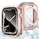 Goton 2 in 1 Waterproof Case for Apple Watch Screen Protector Series 654 SE 321 40mm 360 Protective Glass Face Cover Hard Bumper Back Frame for iWatch Accessories 40 mm