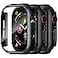 Charlam 3 Pack Case Compatible with Apple Watch 44mm SE SE2 SE3 Series 654 Builtin Screen Protector AllAround UltraThin Bumper Full Cover Hard PC Protective Case for iWatch 44MM Black