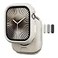 MAGEASY Designed for Apple Watch Series 11 Case 42mm Shockproof Silicone Bumper with Customizable Buttons Military Grade Durable Protective iWatch Cover Skin Series Starlight White