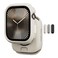 MAGEASY Designed for Apple Watch Series 11 Case 42mm Shockproof Silicone Bumper with Customizable Buttons Military Grade Durable Protective iWatch Cover Skin Series Starlight White