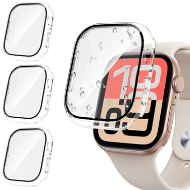 Tensea 3PCS for Apple Watch Screen Protector Case 40mm SE 3SE 2rd GenerationSESeries 654 Accessories iWatch Protective Face Cover for Women Men Bumper Tempered Glass for iPhone Watch 40 mm