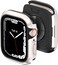 MAGEASY AircraftGrade Aluminum Rugged Case for 45mm Apple Watch Series 9 8 7 2 in 1 Metal Hard Shell with Shockproof Inner Bumper for Maxed Protection Odyssey Starlight White