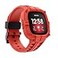 GELISHI Compatible for Fitbit Versa 3Fitbit Sense Bands with Bumper CaseRugged Protective Band TPU Protector Case Wristband Strap Smart Watch Accessories for Men Women Red