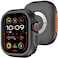 Amizee 2 in 1 Metal Case Compatible with Apple Watch Ultra 321 49mm with Back Cover Rugged Shockproof Protective Bumper Cover for iWatch 49mm Black