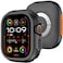 Amizee 2 in 1 Metal Case Compatible with Apple Watch Ultra 321 49mm with Back Cover Rugged Shockproof Protective Bumper Cover for iWatch 49mm Black