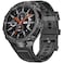 Deczone Silicone Band with Stainless Steel Case Cover Compatible with Samsung Galaxy Watch 6 44mm Bands Protective Case Cover for Men Grey