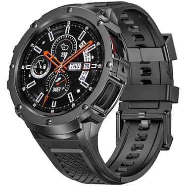 Deczone Silicone Band with Stainless Steel Case Cover Compatible with Samsung Galaxy Watch 6 44mm Bands Protective Case Cover for Men Grey