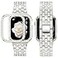 SUPOIX Compatible with Apple Watch Band 40mm Case Women Jewelry Bling Diamond Rhinestone Replacement Metal Strap Soft TPU Protector Case for iWatch Series 654SEStarlight