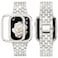 SUPOIX Compatible with Apple Watch Band 40mm Case Women Jewelry Bling Diamond Rhinestone Replacement Metal Strap Soft TPU Protector Case for iWatch Series 654SEStarlight