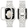 SUPOIX Compatible with Apple Watch Band 40mm Case Women Jewelry Bling Diamond Rhinestone Replacement Metal Strap Soft TPU Protector Case for iWatch Series 654SEStarlight