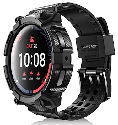 SUPCASE for Samsung Galaxy Watch 5 Pro 45mm Band with Case Unicorn Beetle Pro MilitaryGrade Drop Protection AntiScratch Rugged Men Cover with Adjustable Strap Band Black