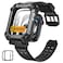 SUPCASE for Apple Watch 9 45mm Band with Case Unicorn Beetle Pro Builtin Tempered Glass Screen Protector Rugged Protective Men Cover with Adjustable Strap Band for iWatch 987 45mm Black