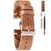 hemsut h Horween Leather Watch Bands for Men 18mm Watch Strap Quick Release Vintage Watch Wrap with Heavy Duty Dust Buckle