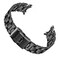 Juntan 22mm Black Solid Stainless Steel Curved End Watch Band Double Deployment FlipLock Buckle