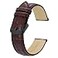 BISONSTRAP Watch Bands 26mm Alligator Embossed Leather Watch Straps Coffee Brown with Black Buckle