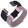 ANNEFIT Nylon Sport Loop Watch Bands 20mm 2 Packs Quick Release Adjustable Strap for Men Women Black and Sand Pink