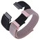 ANNEFIT Nylon Sport Loop Watch Bands 20mm 2 Packs Quick Release Adjustable Strap for Men Women Black and Sand Pink