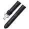 iStrap Leather Watch Band Alligator Grain Embossed Pattern Calfskin Replacement StrapStainless Steel Deployment Buckle with Push ButtonsBracelet for Men20mmBlackExtra Long