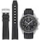 BONACE Omega X Swatch Moonswatch Speedmaster Replacement Band Curved No Gap Rubber Strap Compatible with RolexSEIKO 20mm Watch Men Women