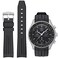 BONACE Omega X Swatch Moonswatch Speedmaster Replacement Band Curved No Gap Rubber Strap Compatible with RolexSEIKO 20mm Watch Men Women