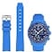 Stanchev Bands for Moonswatch WatchCurved No Gap Soft Silicone Strap for Omega X Swatch Speedmaster 20mm WatchSwatch Omega Moonswatch Speedmaster Replacement Strap Men Women Blue